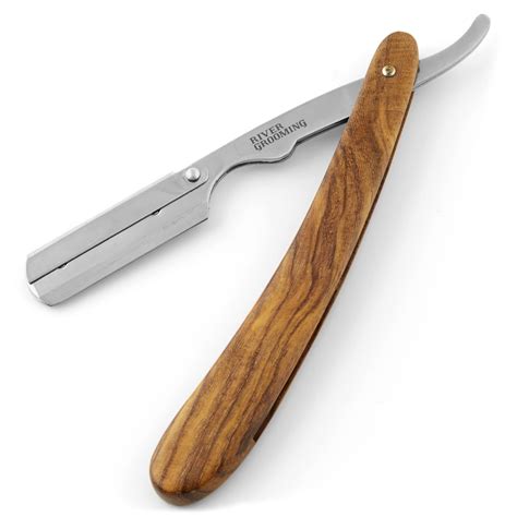 wooden straight razor for disposable blades in stock river grooming straight razor