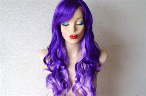 Purple Lavender Ombre Wig Long Curly Lavender By