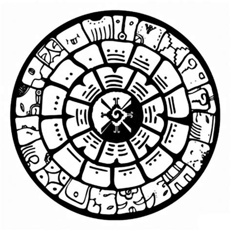 Aztec Calendar Coloring Pages