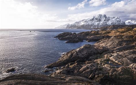 Norway Fjord Cliff Mountains Sea Wallpaper Nature And Landscape