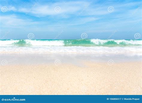 Summer Beach Empty Sea And Beach Background With Copy Space Stock