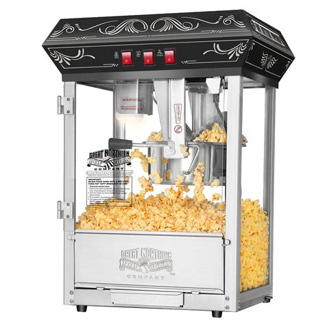 Great Northern Popcorn Good Time Popcorn Popper Machine 8 Oz Black