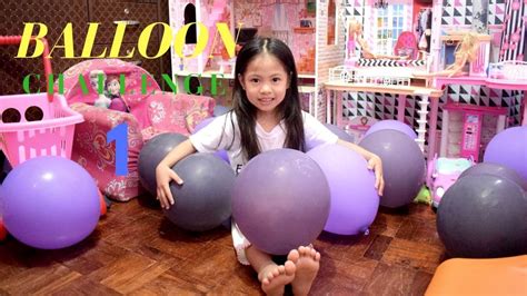 Balloon Challenge With Hjiyeon Youtube
