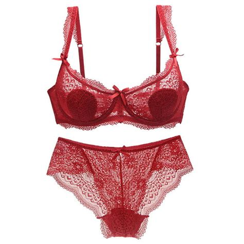 Mrat Lingerie Sets Lace Garter Belt Ladies Lingerie Set Lace Sling Bra And Panties Summer Thin