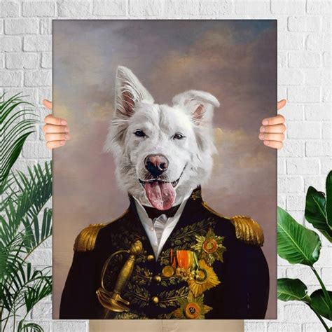 Custom Pet Portrait Painting Canvas Renaissance Dog Portrait Etsy Canada