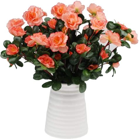 8pcs artificial azalea floral arrangements diy home garden etsy