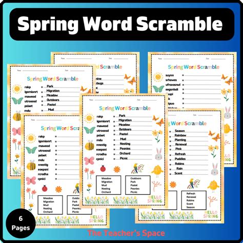 Printable Spring Word Scramble Worksheets Made By Teachers