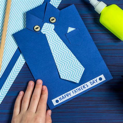 Tarjeta De Camisa Con Corbata Para El Día Del Padre Manualidades Para