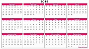 2018 monthly calendar template word - safassnet