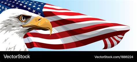 Usa Eagle Flag Royalty Free Vector Image Vectorstock
