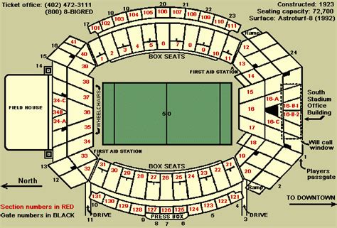 Memorial Stadium Nebraska Seating Chart