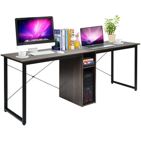 Gymax 2 Person Computer Desk 79 Large Double Workstation Dual Office