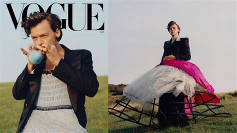 no one can stop harry styles from wearing a gown on us vogue s december cover cebu daily news