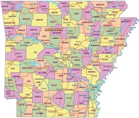 Map Of Arkansas Travel United States