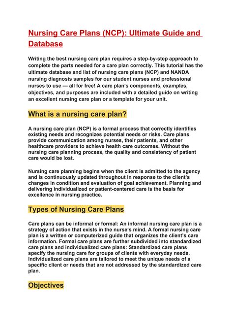 Solution Nursing Care Plans Ncp Ultimate Guide And List Lecture Notes Study Guide