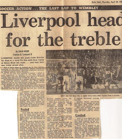 Matchdetails From Liverpool Everton Played On Wednesday 27 April 1977