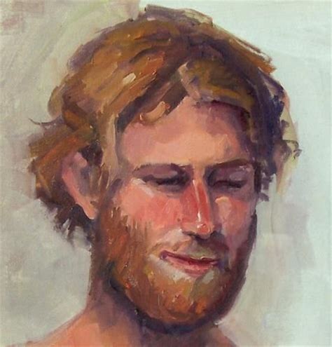 Daily Paintworks Low Smiling Portrait Oil On Canvas 16x12 PriceNFS