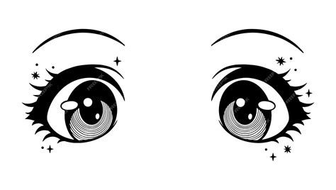 Premium Vector Cute Anime Girl Eyes Vector Illustration