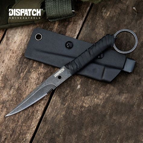 7 Tactical Knife Fixed Blade Knife W Kydex Sheath Ring Design Unti