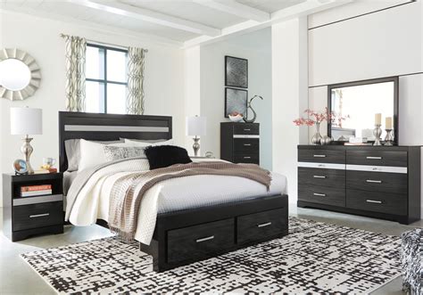 Full, queen and king size platform beds. Starberry Black Queen Storage Bedroom Set | Cincinnati ...