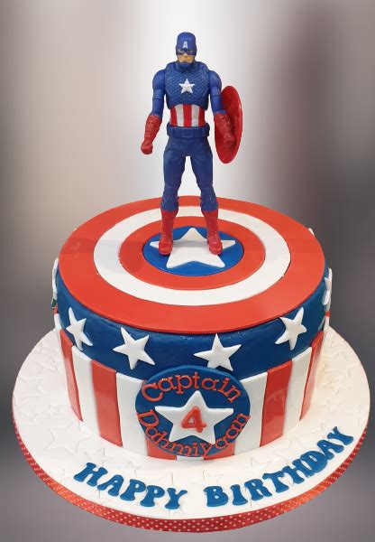 Captain America Birthday Cake CB NC Cake Boutique