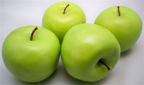 4 Large Artificial Green Apples Fruit Fp7 Ebay
