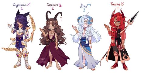 Closed Adoptable Auction Zodiac Part 1 By Jeffreyadopts On Deviantart
