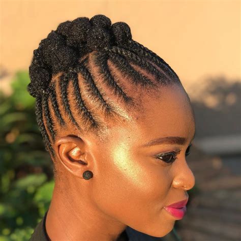 Flat Twists Updo For Very Short Hair Short Natural Hair Styles Hair