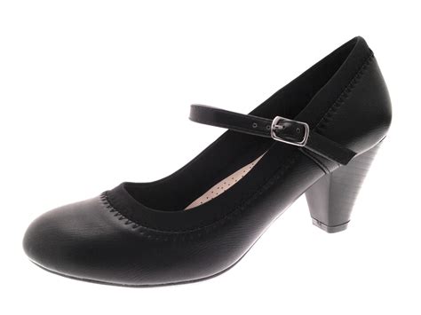 Womens Mary Jane Comfort Shoes Low Heel Casual Work Court Shoes Girls