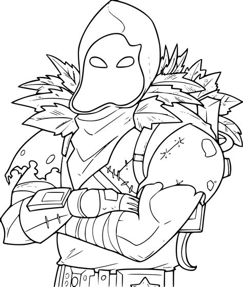 Coloriage fortnite battle royale personnage 4 a imprimer my love. Coloriage Raven du jeu Fortnite à imprimer et colorier