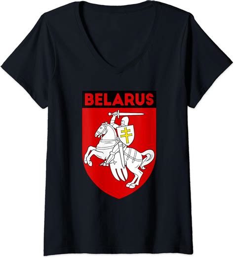Damen Belarus Pahonia Shirt Flag Crest Belarus Coat Of Arms T Shirt Mit