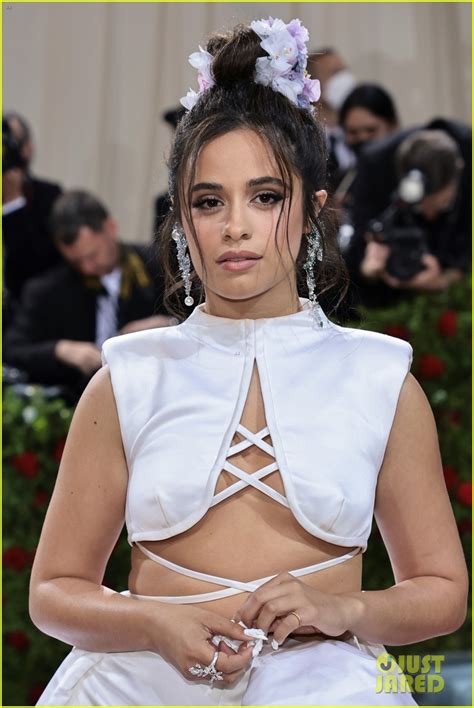 Full Sized Photo Of Camila Cabello Wears A Pop Of Flowers For The Met Gala Camila