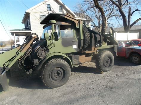 1988 Mercedes Benz Unimog Flu419 Front Bucket Rear Back Hoe