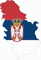 Serbia Map Flag With Stroke Fixed - Openclipart
