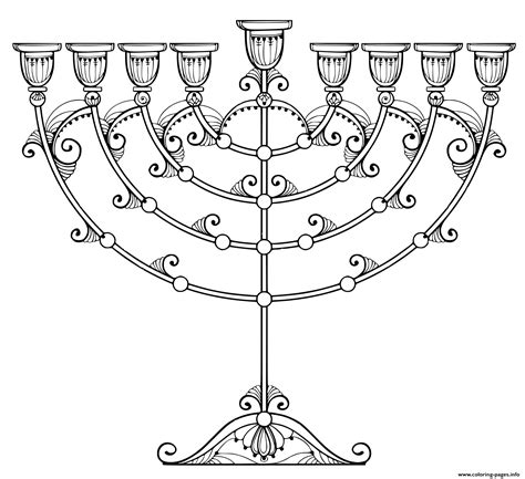 Printable Menorah Coloring Page You Might Also Be Interested In