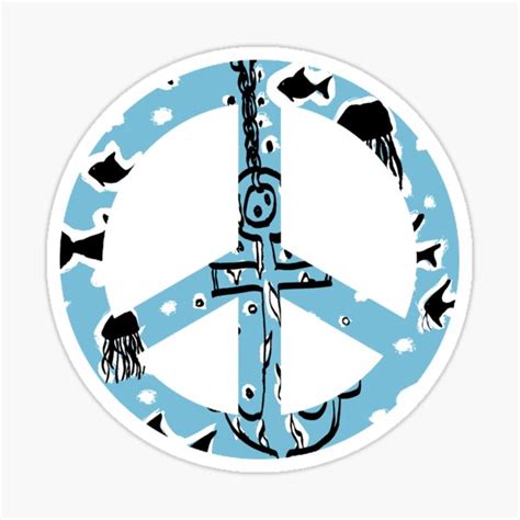 Ocean Peace Sticker By Thumbjoint Redbubble