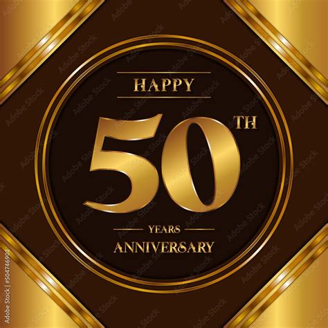 50 Years Anniversary Logotype Anniversary Celebration Template Design