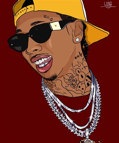 Tyga Por Linsarts Tyga Rapper Rapper Art Dope Cartoons Dope