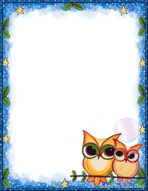 Free Printable Owl Border Paper Discover The Beauty Of Printable Paper