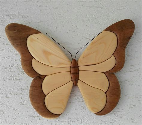 Ahşap Kakma Kelebek Wood Intarsia Butterfly Intarsia