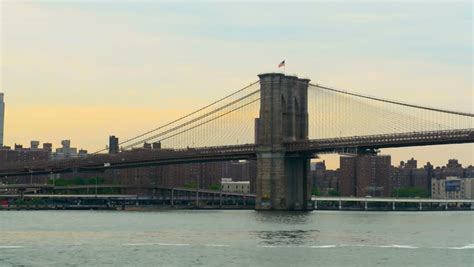 Brooklyn Bridge Approach New York Below Stock Footage Video 100