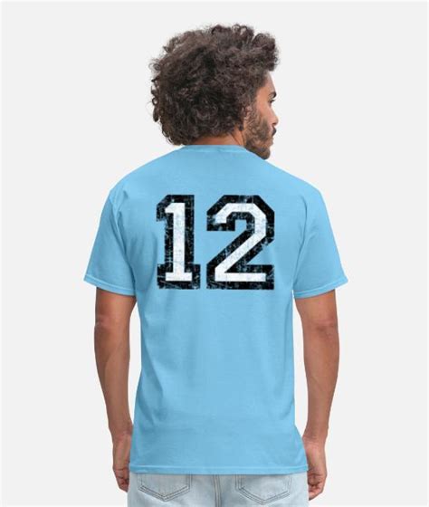 Number 12 Twelve 12th Birthday Blackandwhite Mens T Shirt Spreadshirt