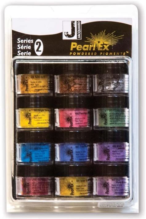 Pearl Ex Pigment Series Ii 12 Color Set Pearl Ex Color Set Raku Pottery