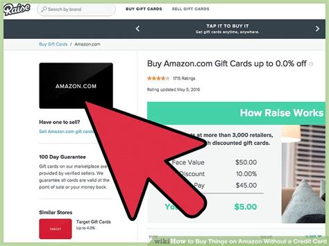 If you'd rather have cash in your pocket right away or get the credit on a different card, you might be wondering if you can have a credit card refund returned to you in another manner. 3 Ways to Buy Things on Amazon Without a Credit Card - wikiHow