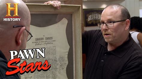 Pawn Stars Appraisal Of Rare Hollywood Autographed Document Upsets Owner History Youtube