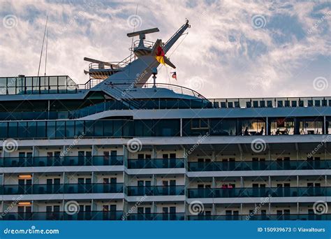 Partial View Of Carnival Miracle Cruise At Tampa Bay Port 2 Editorial