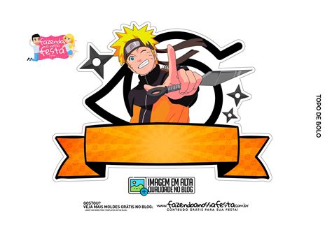 Naruto Party Free Printable Cake Toppers And Decoration Oh My