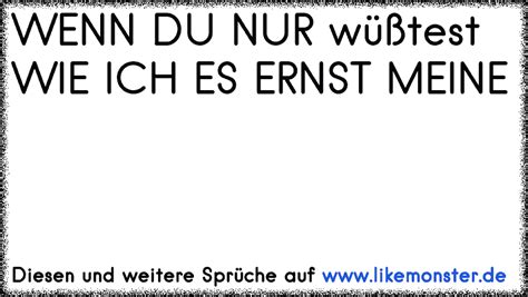 wenn du nur wüßtest wie ich es ernst meine tolle sprüche und zitate auf likemonster de