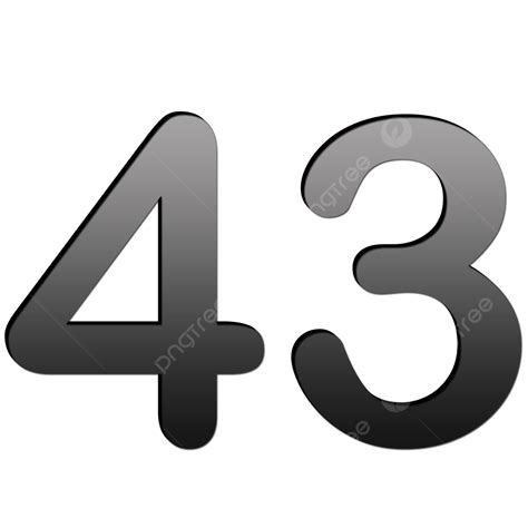 Number 43 Vector Png Vector Psd And Clipart With Transparent Images