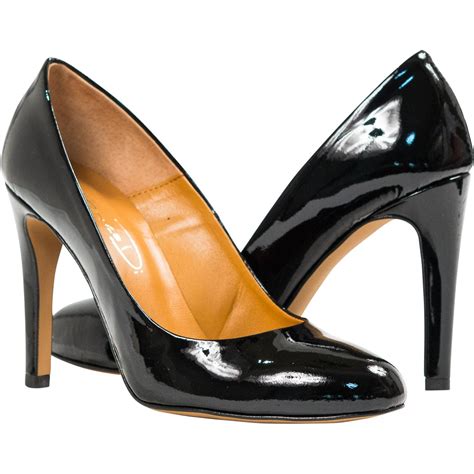 Verna Black Patent Leather Round Toe Classic Pumps Paolo Shoes